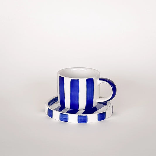 Espresso Stripes - mare blue 2er Set
