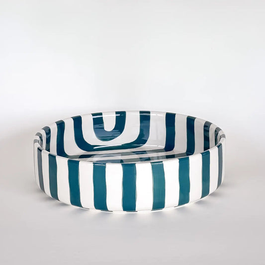 Schale Groß Stripes - gentle green
