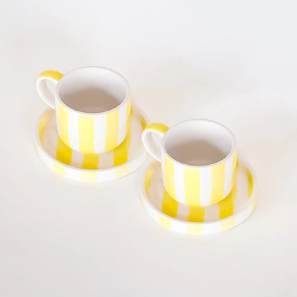 Espresso Stripes - spiaggia yellow 2er Set