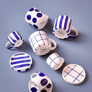 Espresso Stripes - mare blue 2er Set