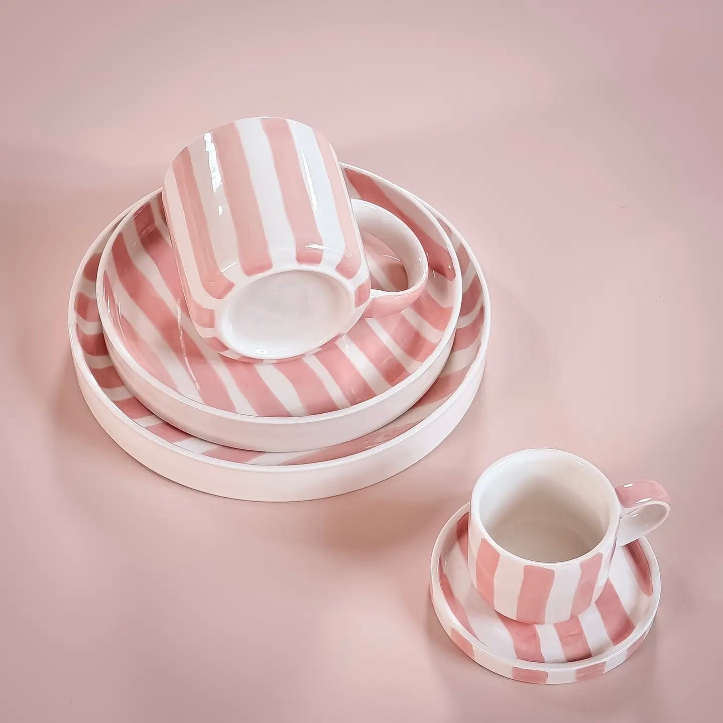 Espresso Stripes - incanto rose 2er Set