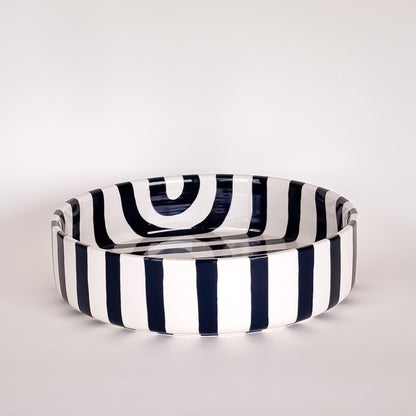 Schale Groß Stripes - vulcano black
