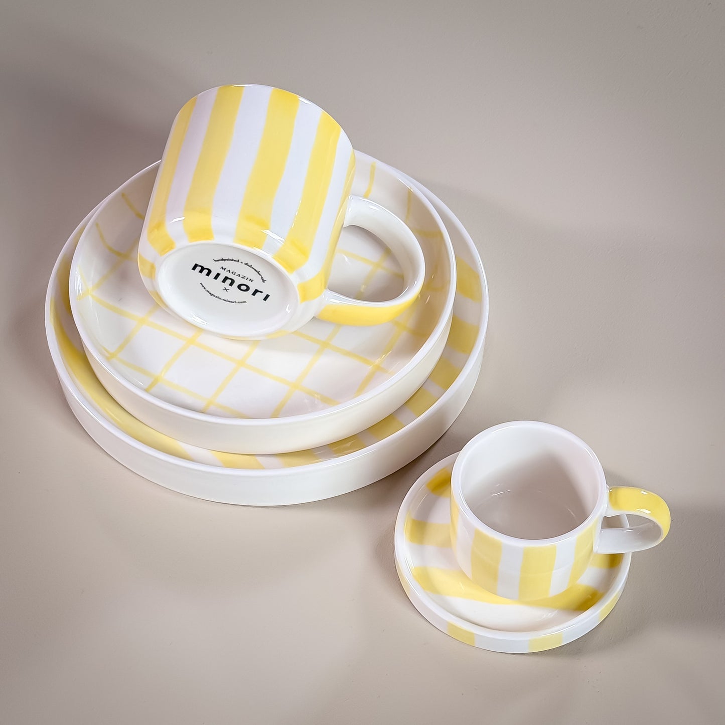 Espresso Stripes - spiaggia yellow 2er Set
