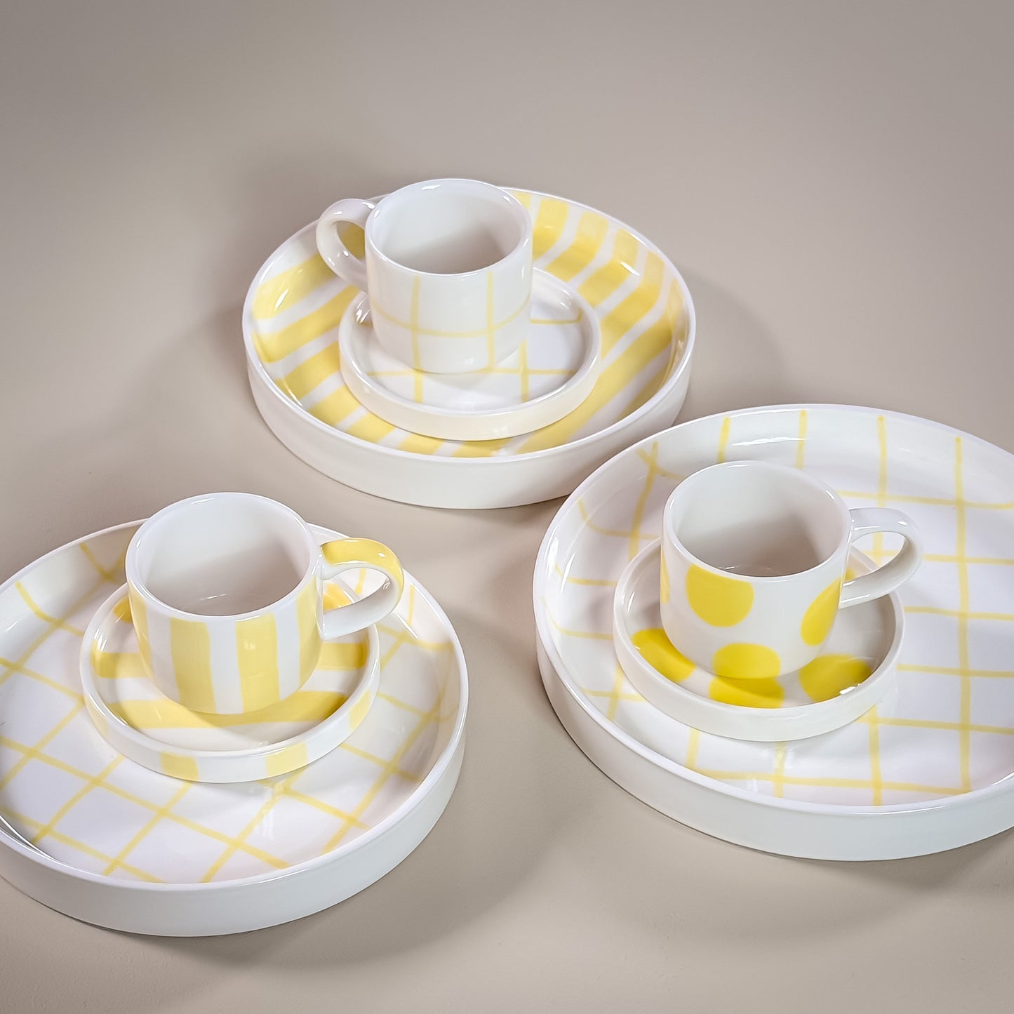 Espresso Stripes - spiaggia yellow 2er Set