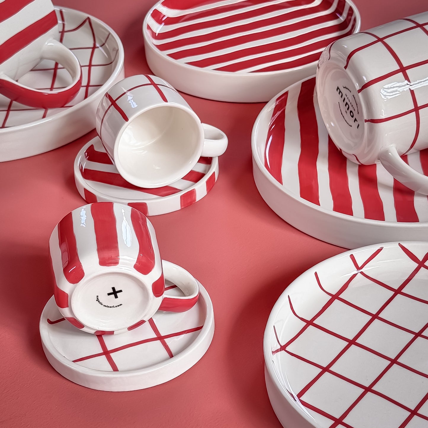 Espresso Stripes - tramonto red 2er Set