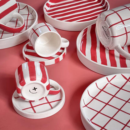 Espresso Stripes - tramonto red 2er Set