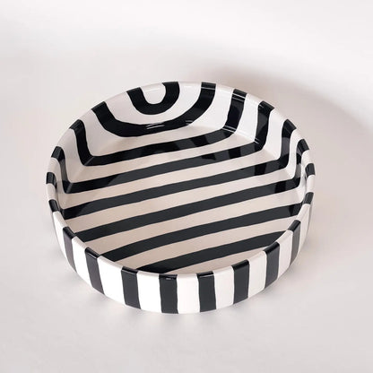 Schale Groß Stripes - vulcano black