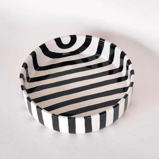Schale Groß Stripes - vulcano black